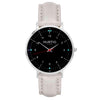 Moderna Vegan Leather Watch Silver, Black & Coral Watch Hurtig Lane Vegan Watches