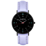 Moderna Vegan Leather Watch All Black & Mint Watch Hurtig Lane Vegan Watches