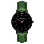 Moderna Vegan Leather Watch All Black & Mint Watch Hurtig Lane Vegan Watches