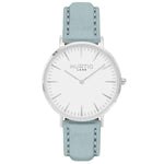 Hymnal Vegan Suede Watch Silver, White & Berry Watch Hurtig Lane Vegan Watches