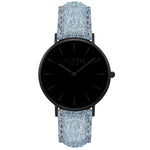 Hymnal Vegan Suede Watch All Black & Mustard - Hurtig Lane - sustainable- vegan-ethical- cruelty free