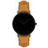 Hymnal Vegan Suede Watch All Black & Mustard - Hurtig Lane - sustainable- vegan-ethical- cruelty free