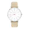 Moderno Vegan Rubber Watch Silver, White & Cream - Hurtig Lane - sustainable- vegan-ethical- cruelty free