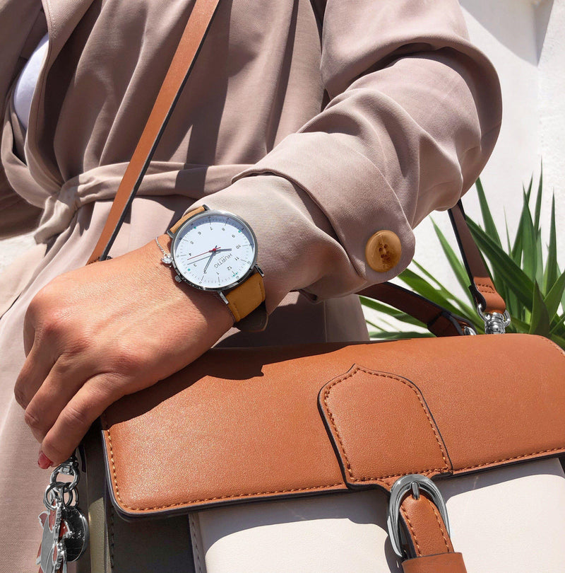 women's vegan suede watch