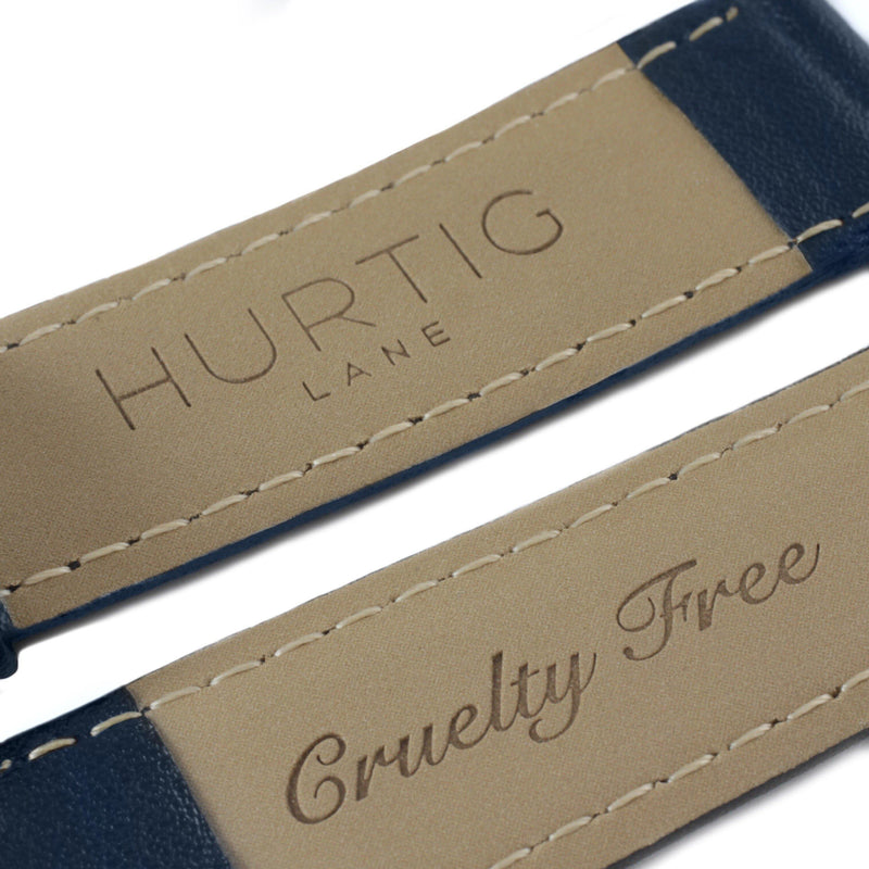 cruelty free blue watch strap