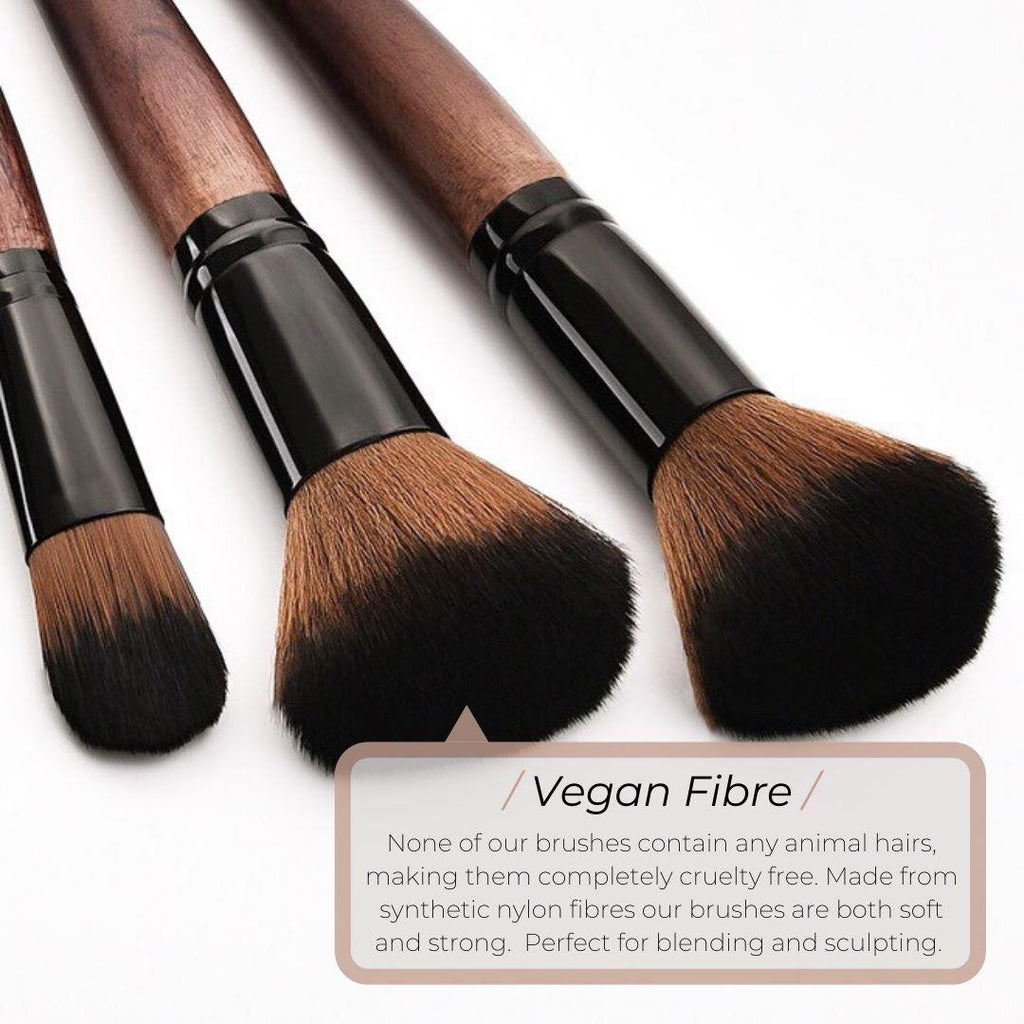 Vegan Short Eyeshadow Makeup Brush - Sustainable Wood and Black Makeup Brushes Hurtig Lane